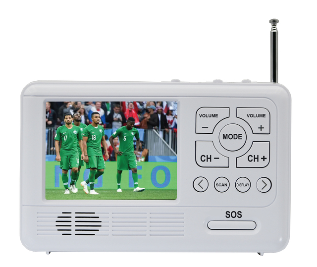 Cr-430 2.4 "LED Display SOS Survival Kit Wireless Hand Crank Multifunction Emergency Solar Panel AM/FM Radio