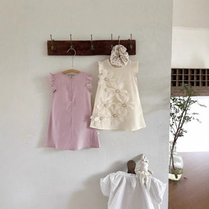 <span class=keywords><strong>Abbigliamento</strong></span> per Bambine, Nuovo Vestito Principessa Primaverile e Autunnale in Misto Cotone Lavorato all'Uncinetto, <span class=keywords><strong>Elegante</strong></span> con Collo Tondo Senza Maniche - Product Image 2