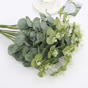 Branches de Verdure Artificielles Feuilles Tissu de Haute Qualité Faux <span class=keywords><strong>Eucalyptus</strong></span> Herbe Branches Feuilles - Product Image 1