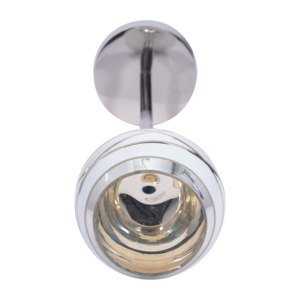 Porte-bougie votif rond avec support, design en métal et verre, chandelier pour centre de table, élégant - Product Image 4