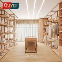 Meuble de présentation moderne et écologique, pliable et portable, pour sacs à main et vêtements, avec étagères rotatives, pour usage commercial et design d'intérieur de boutique