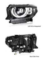 Ensemble de phares LED complets style Defender, lentille de projecteur Halo DRL, boîtier noir pour Toyota Tundra 2014 2015 2016 2017-2021