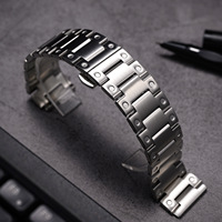 Compatible avec Huawei GT3/GT4/Watch 4 Pro Samsung Bracelet en acier inoxydable massif 22 mm