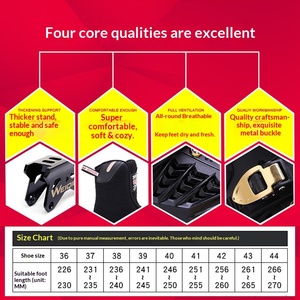 Pattini in Linea Professionali Flat Flower Campus per Adulti Principianti Uomini e Donne con Ruote a Fila Singola e Guscio in PP - Product Image 2