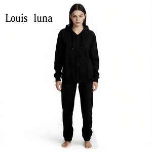 Set Felpa con Cappuccio Louis Luna per Donna, Manica Lunga con Zip, Vestibilità Ampia, Abbigliamento Sportivo Casual Autunno Inverno M L XL 2XL - Product Image 1