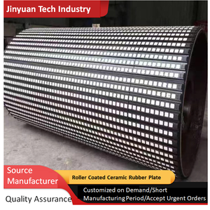 Rouleau enduit en céramique personnalisé retardement pour convoyeur minier Fabricant durable résistant à la corrosion chimique alcali acide - Product Image 4