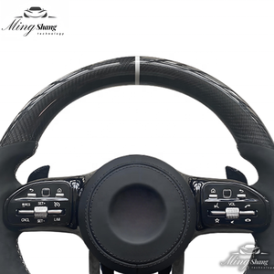 Convient pour mercedes-benz 809AMG GLE CLS GLA CLA SLC ML GL GLK <span class=keywords><strong>G63</strong></span> C63 W221 S63 couleur noir pur fond plat volant de sport - Product Image 4
