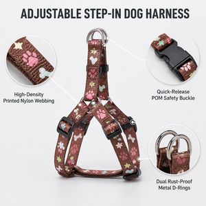 Harnais pour chien personnalisé avec logo, réglable et rembourré, deux anneaux en D métalliques, boucle à dégagement rapide, vente en gros OEM ODM - Product Image 3