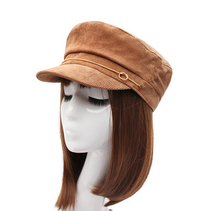 Gorro de Pana con Visera, Unisex, Color Sólido, Casual, Primavera-Otoño, 56-58CM, Transpirable, de Algodón - Product Image 5