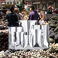 Étiquettes autocollantes réutilisables en feuille d'aluminium Mylar thermoscellable pour sachets stérilisables pour le stockage d'aliments et d'aliments pour animaux, idéales pour les chips de pommes de terre