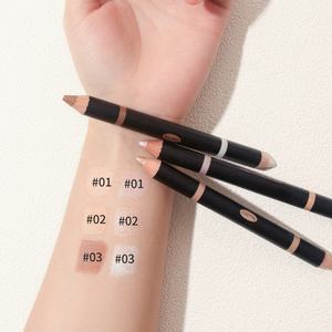 Maquillaje de doble punta, maquillaje de madera vegana, corrector, <span class=keywords><strong>bronceador</strong></span> y resaltador, lápiz de contorno de cejas, pluma de maquillaje - Product Image 4