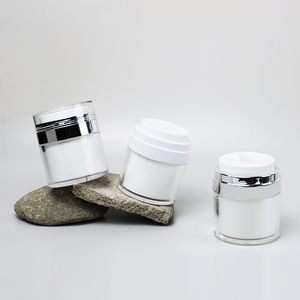 Empty 30g 50g 30ml Eye Cream Lotion Container White Acrylic Powder <strong>Jars</strong> Double Wall Cosmetic <strong>Airless</strong> <strong>Pump</strong> <strong>Jar</strong> - Product Image 5