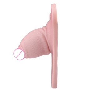 ANOSX Strapon Silicone Chastity Cage FTM Penis Packers Wearable Hollow Realistic <b>Dildo</b> Short Soft Penis Transgender Sissy - Product Image 5