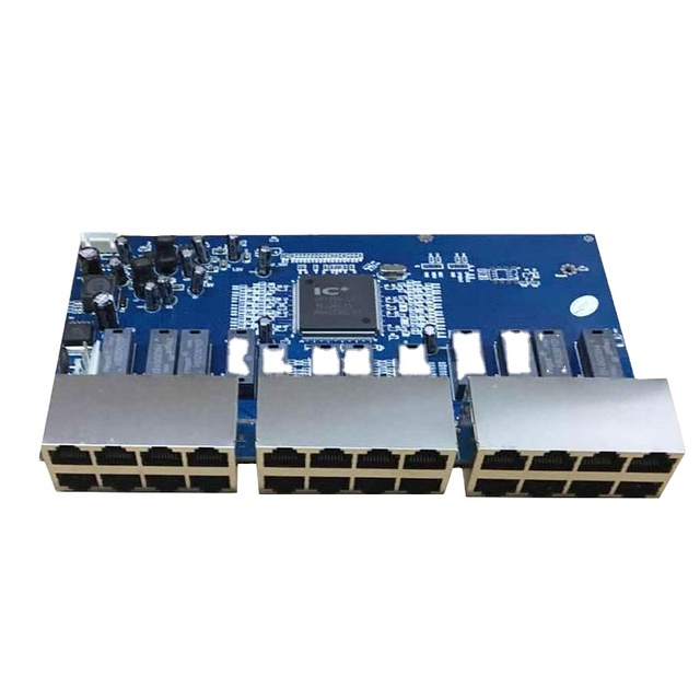 24 Ports 24v Passive Poe Switch 10/100Mbps 45+ 78- Network Switch PCBA Application IP Camera LED Display