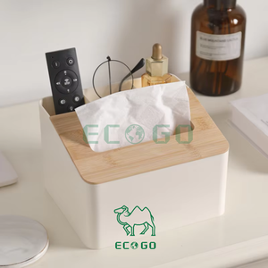 Mode ménage luxe serviette boîte de rangement personnalisé porte-serviettes en papier bambou étui à mouchoirs avec couvercle en bois pour organisateur de bureau - Product Image 1