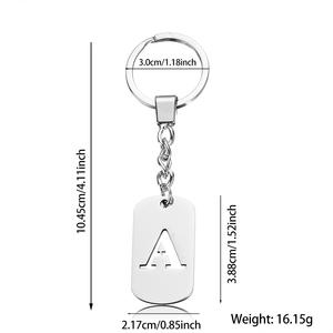 Uionen - Llavero con Colgante Grabado con Nombre en Inglés de 26 Letras para Hombre y Mujer, con Gancho Decorativo de Acero Inoxidable - Product Image 6