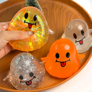 Juguete Blandito de Halloween Más Vendido, Bola Antiestrés de TPR con Forma de Fantasma de Halloween, Juguetes Blandos para Aliviar el Estrés - Product Image 1