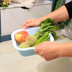 Double Layer Square Drain <b>Basket</b> L Size <b>Stackable</b> Versatile Kitchen Vegetable Fruit Washing <b>Basket</b> - Product Image 4