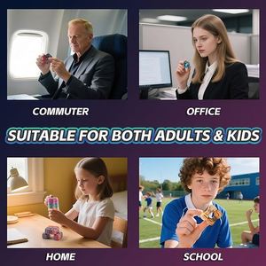 Study Break <b>Plastic</b> Fidget Toys-Sensory Focus Tools for Anxiety Relief Portable for Classroom & Home Use Compact <b>Pockets</b> - Product Image 5