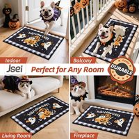 Paillasson d'entrée personnalisé lavable pour Halloween, décoration effrayante, antidérapant, paillasson de bienvenue pour Halloween, tapis décoratif pour Halloween