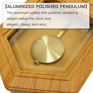 Horloge murale à pendule style école avec sonnerie Westminster, mode silencieux à détection de lumière pour la maison, le bureau et le salon - Product Image 5