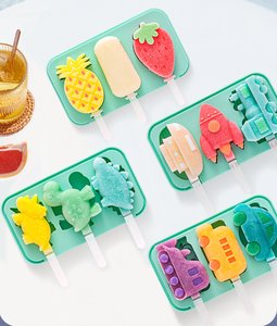 Atacado: Formas de Silicone para Picolé, Bandeja de Silicone Reutilizável para Cubos de Gelo e Sorvete, Molde de Paleta para Picolé - Product Image 1