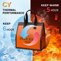 Sac isotherme jetable non tissé personnalisable avec logo pour café, gâteaux, desserts et plats à emporter