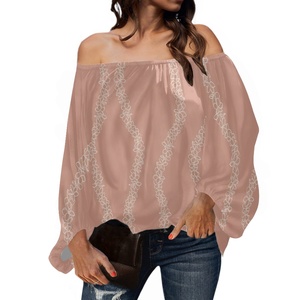 Leichte Langarm-Chiffon blusen für Damen Polynesian Tribal Hawaiian Flowers Print Sommer mode Freizeit kleidung Frauen - Product Image 2