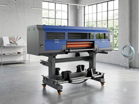 Imprimante jet d'encre UV automatique A1 60 cm avec doubles têtes XP600 DX7, laminateur DTF rouleau-à-rouleau, film de transfert AB, garantie pour encre UV pour bouteilles