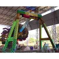 Manège à Bascule Rotatif Coloré et Lumineux pour Enfants, 12 Places, Prix Abordable, Idéal pour Carnavals, à Vendre