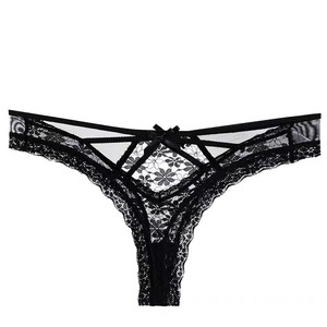 Culotte string sexy européenne et américaine pour femmes, à bretelles croisées, taille basse, ajourée, sans couture - Product Image 5