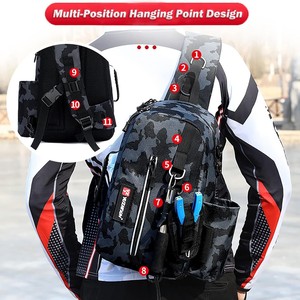 Multi Functional Lure Rod Bag 10-19L Waterproof Outdoor Fishing Gear Storage Backpack Unisex Camouflage Design - Product Image 2
