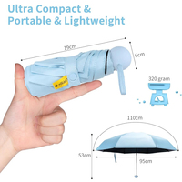 Vente en gros pas cher Promotion coupe-vent couleur logo imprimé capsule mini poche voyage soleil pluie 5 plis parapluie avec étui cadeau