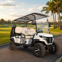 Carrito de Golf Eléctrico de Lujo de 4 Plazas Todoterreno con Batería de Litio de 72v 120Ah, Certificado CE