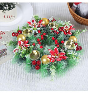 NUEVA CORONA DE candelabro de Navidad con corona de Navidad de pino para decoración navideña - Product Image 2