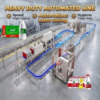 Ligne de remplissage d'eau flexible adaptée à plusieurs tailles de bouteilles, machines de remplissage d'eau minérale A à Z avec bouteille en PET