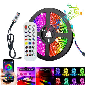 Tcwin <span class=keywords><strong>2025</strong></span> xu hướng USB 5V <span class=keywords><strong>RGB</strong></span> <span class=keywords><strong>LED</strong></span> Strip Ánh Sáng Thiết lập ứng dụng thông minh điều khiển âm nhạc 5m 30Leds/M IP20/IP65 không thấm nước SMD 5050 linh hoạt TV - Product Image 4