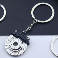 Porte-clés Mini Rotor de Frein 3D en Alliage de Zinc, Impression UV, Léger et Tendance, Accessoires de Modification Automobile