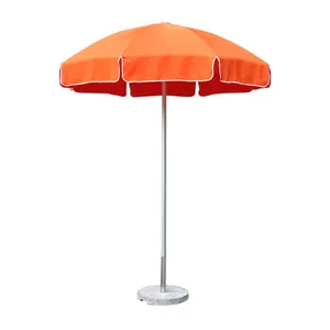 Sun Parasol Outdoor Sea Beach Umbrella UV Big Outdoor High Quality Oxford White Customized Steel Sliver Fabric Furniture Color