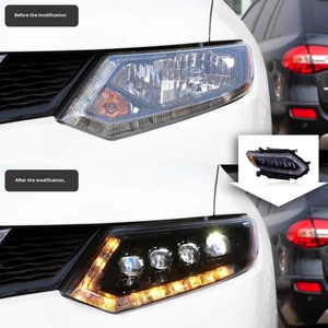 Conjunto de Faros Delanteros para X-Trail 2022-2023, Modificación con Lentes de Cristal LED, Luces de Circulación Diurna, Intermitentes Dinámicos, 12V, Nuevo - Product Image 2