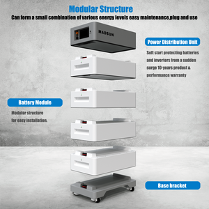 Sistema de alto voltaje 25kWh Sistema ESS de almacenamiento de energía solar para el hogar 256V 100Ah con módulos HV 51,2 V 100Ah Batería apilable Lifepo4 - Product Image 4