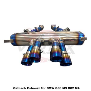 ท่อไอเสีย Vortex Blue Titanium MP Style Center Quad Valved สำหรับ BMW M3 G80 M4 G82 S58 3.0T ปี 2021-2025 ชุดแต่งแบบติดตั้งได้โดยตรง - Product Image 6