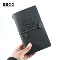 Carnet de voyage personnalisé format A5, couverture en cuir PU vintage rechargeable, fait main, avec sangle élastique