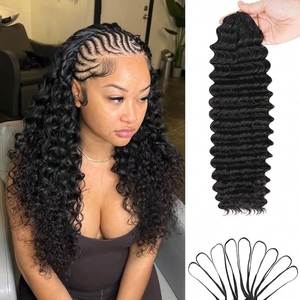 Cabello Humano Rizado Birmano para Crochet, Diseñado para Trenzas Boho con Nudos Milagrosos, Textura Suave, Ahorra Tiempo en el Uso - Product Image 2