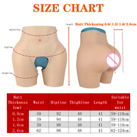 Faux cul et vagin en silicone pour travestis, culotte de rehaussement de hanches, faux slip vaginal, pour cosplay homme-femme