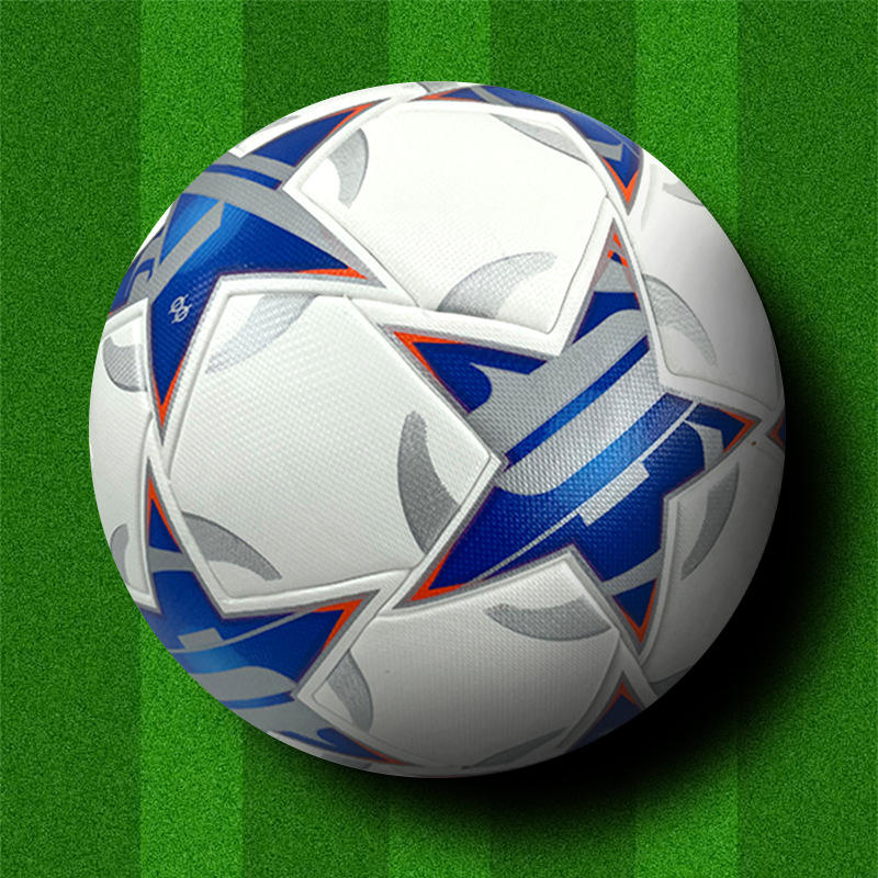 2324 Liga de Campeones blanco y azul [chapa de tablero brillante puro]