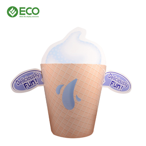 Estante de exhibición de cartón corrugado de gran tamaño para muestras de helado al por menor para soporte de cartón POP para promoción de mercado - Product Image 1