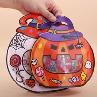 Nouveau sac à bonbons motif citrouille de dessin animé avec fenêtre, idéal pour les cadeaux de fête et les emballages de friandises