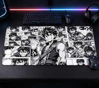 Tapis de jeu Flashstrike XXL 900x400mm avec personnages de dessins animés, résistant à l'eau, antidérapant, en caoutchouc, pour ordinateurs, ordinateurs de bureau, ordinateurs portables, bureaux