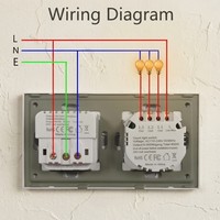 Enchufe de Pared con Carga Rápida PD de 20 W, Panel de Vidrio Tipo 157, Interruptor Táctil con Puerto USB Tipo C, Tomacorriente para el Hogar y la Oficina